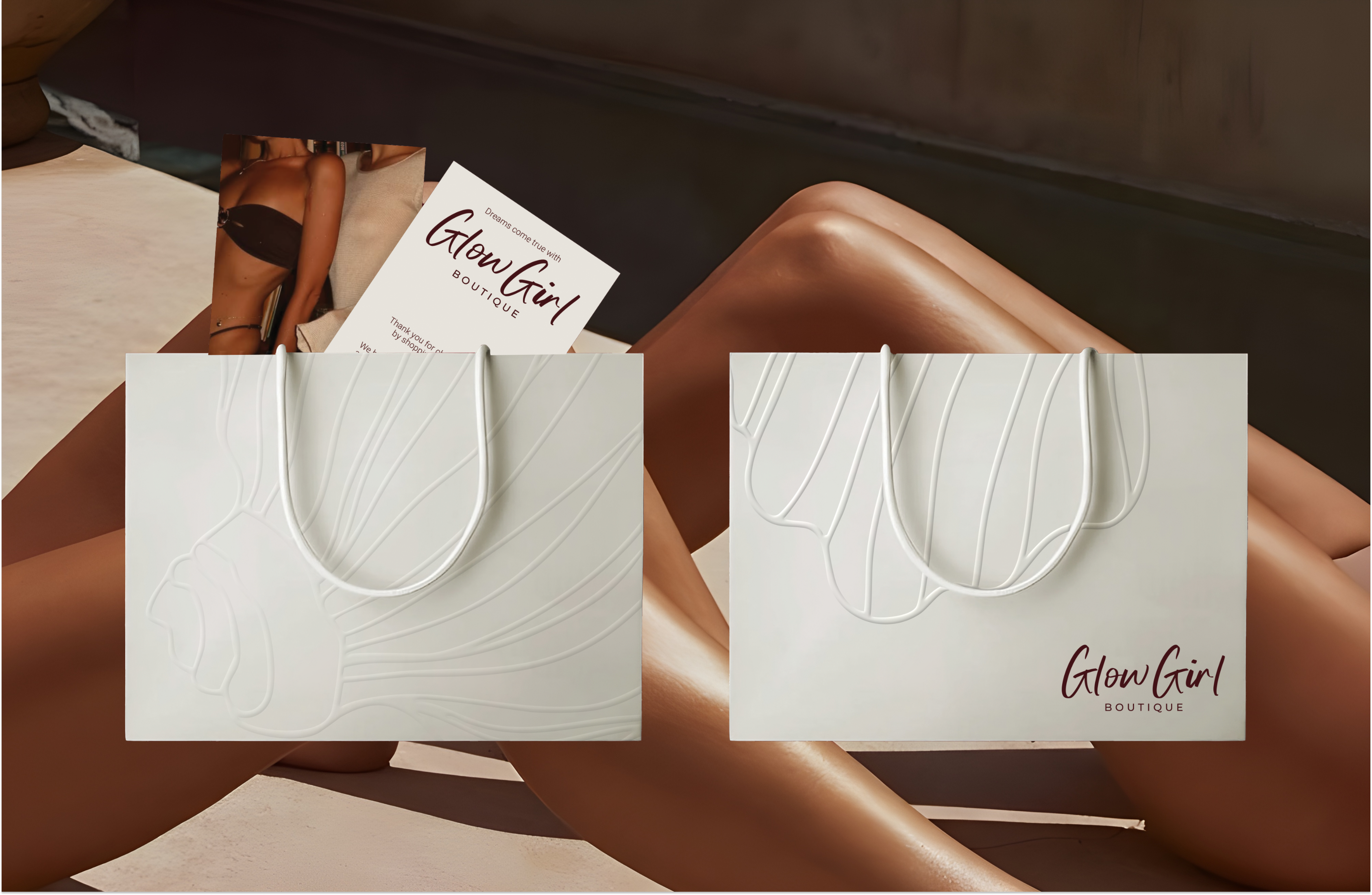 Glow Girl bags brand imagery