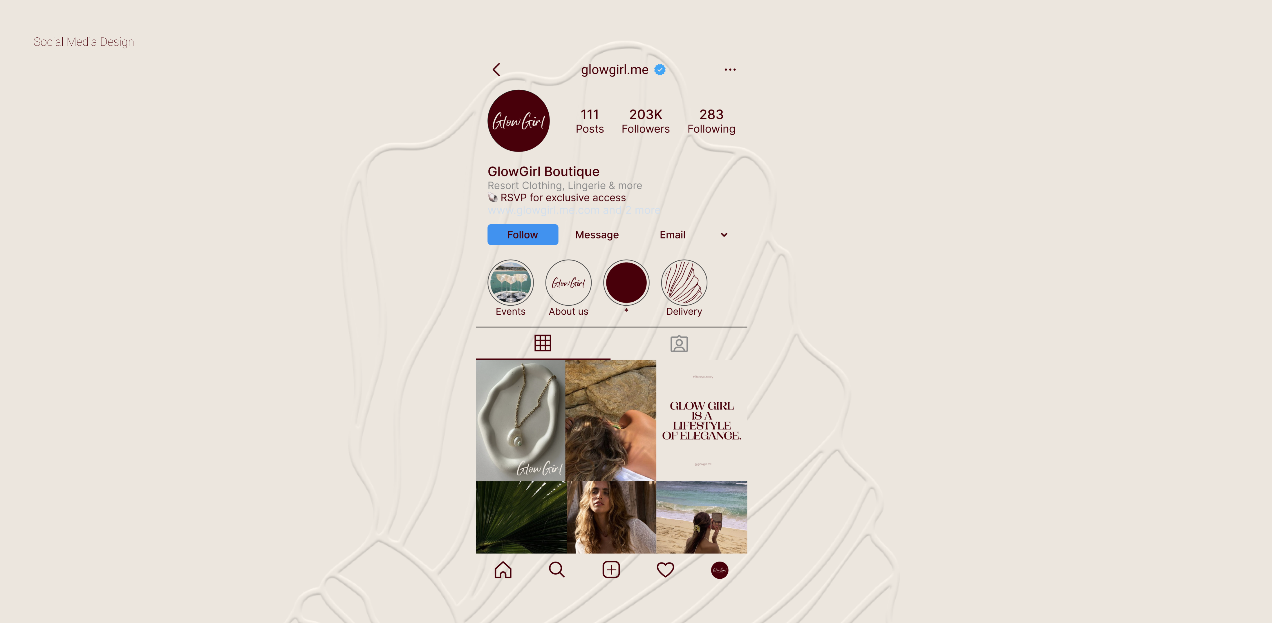Instagram design